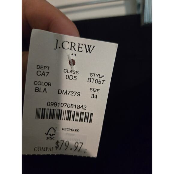 NWT J.Crew Flare crop black jean in all-day stretch womens mid rise size 34 - Picture 8 of 8